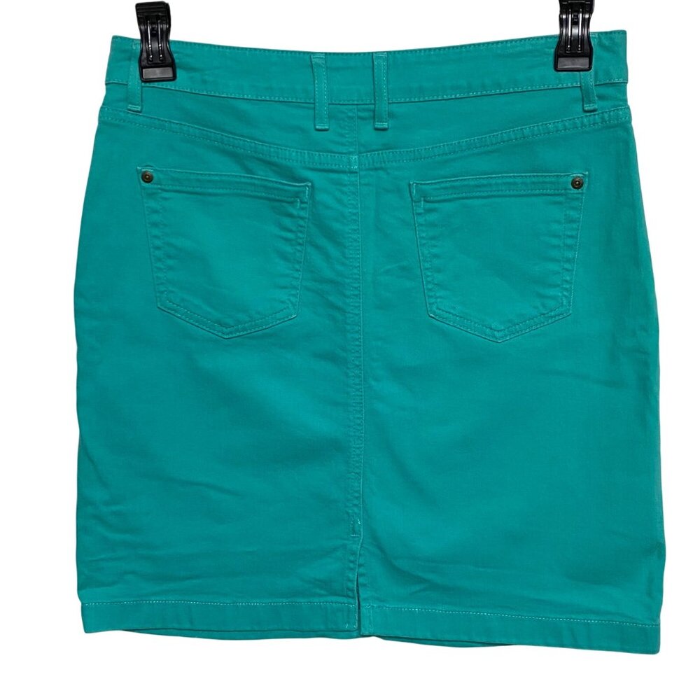 L.L BEAN FAVORITE FIT‎ COLORED DENIM SKIRT 6PET